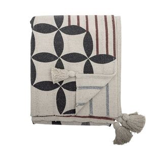 Pled, Bloomingville, Forma, 130x160 cm, amestec bumbac, natural imagine