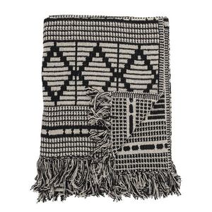 Pled, Bloomingville, Gutte, 130x160 cm, amestec bumbac, negru imagine