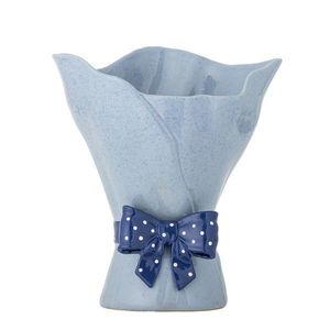 Vaza decorativa, Bloomingville, Belivia, 19.5x28.5 cm, ceramica, albastru imagine