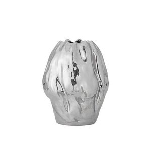 Vaza decorativa, Bloomingville, Bobby, 23.5x29 cm, ceramica, argintiu imagine