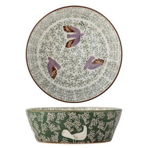 Bol salata, Bloomingville, Hezha, 28x9 cm, 3.35 L, ceramica, verde imagine