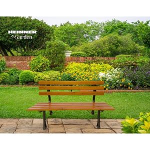 Banca pentru gradina Heinner, 120x57x70 cm, otel/lemn, natur/negru imagine