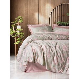 Lenjerie de pat dubla Super King (FR), 3 piese, L'essentiel Maison, Betula, Roz pudra imagine