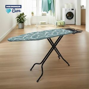 Masa de calcat Linea, Heinner Care, 124x43 cm, bumbac/metal, verde/alb imagine