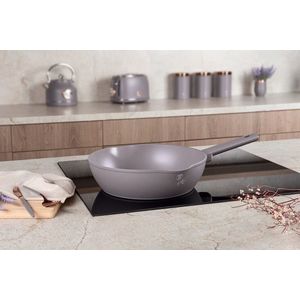 Tigaie adanca Berlinger Haus, Taupe, 28 cm, 3.8 L, aluminiu forjat, taupe mat imagine