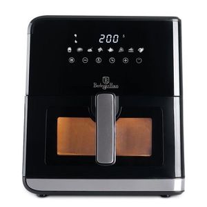 Friteuza cu aer cald si fereastra Berlinger Haus, Matte Black, 7.5 L, 1700W, negru imagine
