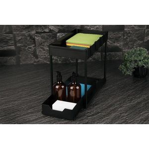 Organizator pentru dulap Berlinger Haus, Black Rose, 40x22x33.5 cm, plastic, negru imagine