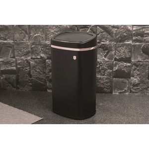 Cos de gunoi cu senzor Berlinger Haus, Black Rose, 39.5x28x67 cm, 58 L, fier, negru imagine