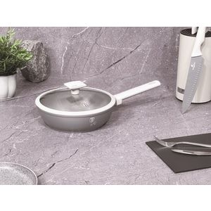 Tigaie adanca cu capac Berlinger Haus, Aspen, 24 cm, 2.3 L, aluminiu forjat, gri mat imagine