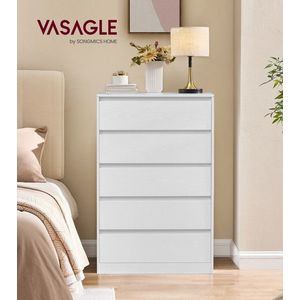 Comoda cu 5 sertare Kailyn, Songmics, 60x40x97.4 cm, PAL/MDF, alb imagine