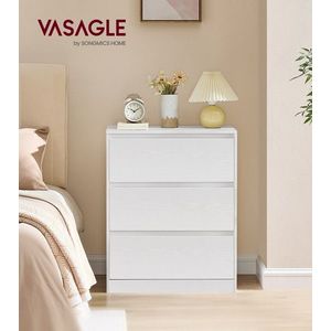 Comoda TV cu 3 sertare Kailyn, Songmics, 60x40x75 cm, PAL/MDF, maro rustic/negru imagine