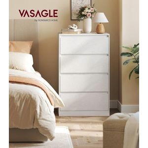 Comoda cu 4 sertare Kailyn, Songmics, 60x40x97.4 cm, PAL/MDF, alb imagine