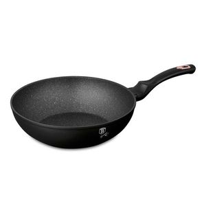 Tigaie Wok Berlinger Haus, Black Rose, 30 cm, 4.8 L, aluminiu forjat, negru imagine