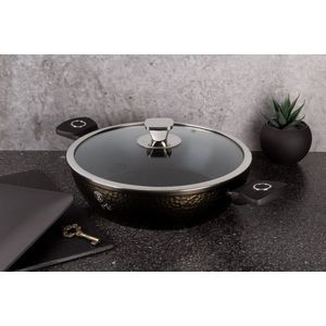 Oala cu capac Berlinger Haus, Primal Gloss, 24 cm, 2.3 L, aluminiu forjat, negru imagine