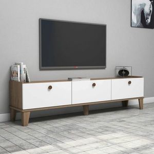 Comoda TV, Hanah Home, Sumer E3620, 178x44.8x34.6 cm, Stejar / Alb imagine
