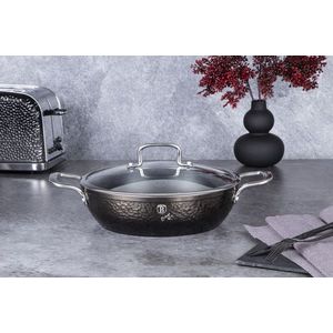 Oala cu capac Berlinger Haus, Shine Basalt, 28 cm, 3.8 L, aluminiu forjat, negru imagine
