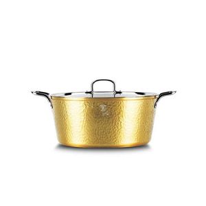 Oala cu capac Berlinger Haus, Hammered Gold, 32 cm, 8.1 L, aluminiu forjat, auriu imagine
