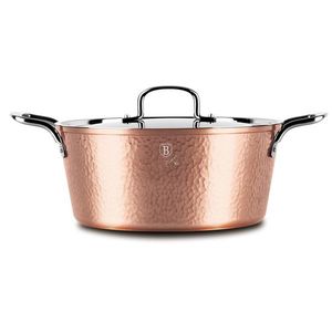 Oala cu capac Berlinger Haus, Hammered Copper, 26 cm, 5.2 L, aluminiu forjat, cupru imagine
