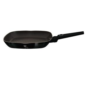Tigaie grill Berlinger Haus, Black Vantage, 28 cm, 2.1 L, aluminiu forjat, negru lucios imagine