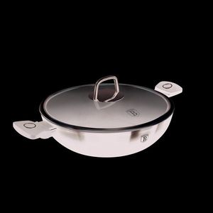Tigaie Wok cu capac Berlinger Haus, Black Vantage, 30 cm, aluminiu forjat, negru lucios imagine