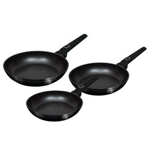 Set 3 tigai Berlinger Haus, Black Vantage, 20/24/28 cm, aluminiu forjat, negru lucios imagine