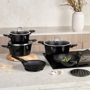 Set pentru gatit Berlinger Haus, Black Vantage, 10 piese, aluminiu forjat, negru lucios imagine