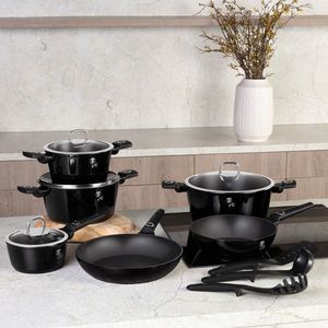 Set pentru gatit Berlinger Haus, Black Vantage, 15 piese, aluminiu forjat, negru lucios imagine