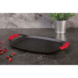 Tava grill Berlinger Haus, Burgundy, 36x23 cm, aluminiu forjat, rosu/negru imagine