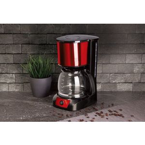 Aparat electric de cafea Berlinger Haus, Burgundy, 800W, 1.5 L, inox, rosu imagine