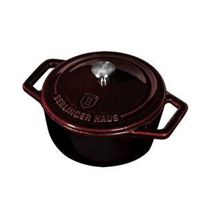 Cratita cu capac Berlinger Haus, Strong Mold, 10 cm, 310 ml, fonta, visiniu imagine