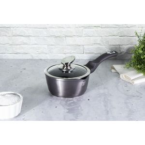 Cratita cu capac Berlinger Haus, Carbon Pro, 16 cm, 1.2 L, aluminiu forjat, gri inchis imagine