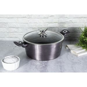 Oala cu capac Berlinger Haus, Carbon Pro, 30 cm, 8 L, aluminiu forjat, gri inchis imagine