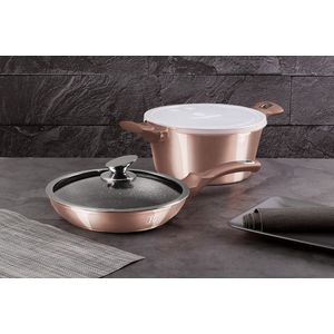Set pentru gatit Berlinger Haus, Rose Gold, 4 piese, aluminiu forjat, roz imagine