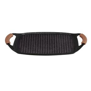 Tava grill Berlinger Haus, Rose Gold, 47x29 cm, aluminiu forjat, roz/negru imagine