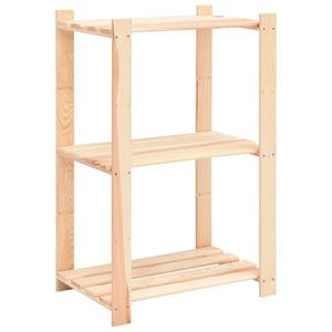 vidaXL Raft depozitare 3 niveluri, 60x38x90 cm lemn masiv pin, 150 kg imagine