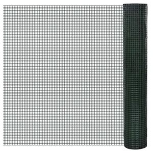 vidaXL Plasă de sârmă găini, verde, 10 x 1 m, oțel galvanizat cu PVC imagine