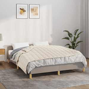 vidaXL Pătură cu greutăți, crem deschis, 138x200 cm, 6 kg, textil imagine