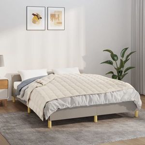 vidaXL Pătură grea, crem deschis, 140x200 cm, 6 kg, material textil imagine