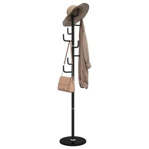 vidaXL Cuier de haine, negru, 183 cm, fier vopsit electrostatic imagine