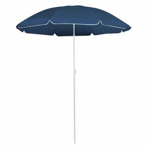 vidaXL Umbrelă de soare de grădină, stâlp din oțel, albastru, 180 cm imagine