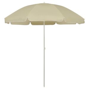 vidaXL Umbrelă de soare de plajă, galben nisipiu, 240 cm imagine