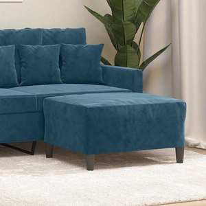 vidaXL Taburet, albastru, 70x55x41 cm, catifea imagine