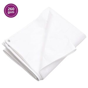 vidaXL Prelată 260 g/m², alb, 3x6 m, HDPE imagine