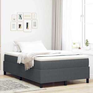 vidaXL Pat cu arcuri Gri închis și alb 120 x 200 cm imagine