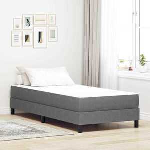vidaXL Saltea de pat cu saltea Gri deschis 100 x 200 cm țesătură imagine