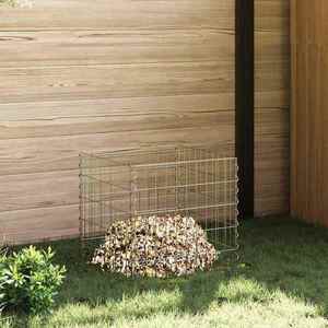 vidaXL Composter pătrat 50 x 50 x 50 cm Fier imagine