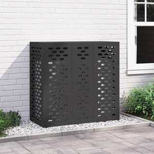 vidaXL Husă pentru aer condiționat Negru 110 x 50 x 105 cm Oțel imagine