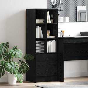 vidaXL Bufet cu sertar Stejar Negru 45, 5 x 34 x 127 cm imagine