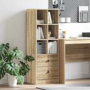 vidaXL Bufet cu sertar Stejar Sonoma 45, 5 x 34 x 127 cm imagine
