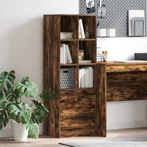 vidaXL Bufet cu sertar Stejar fumuriu 45, 5 x 34 x 127 cm imagine